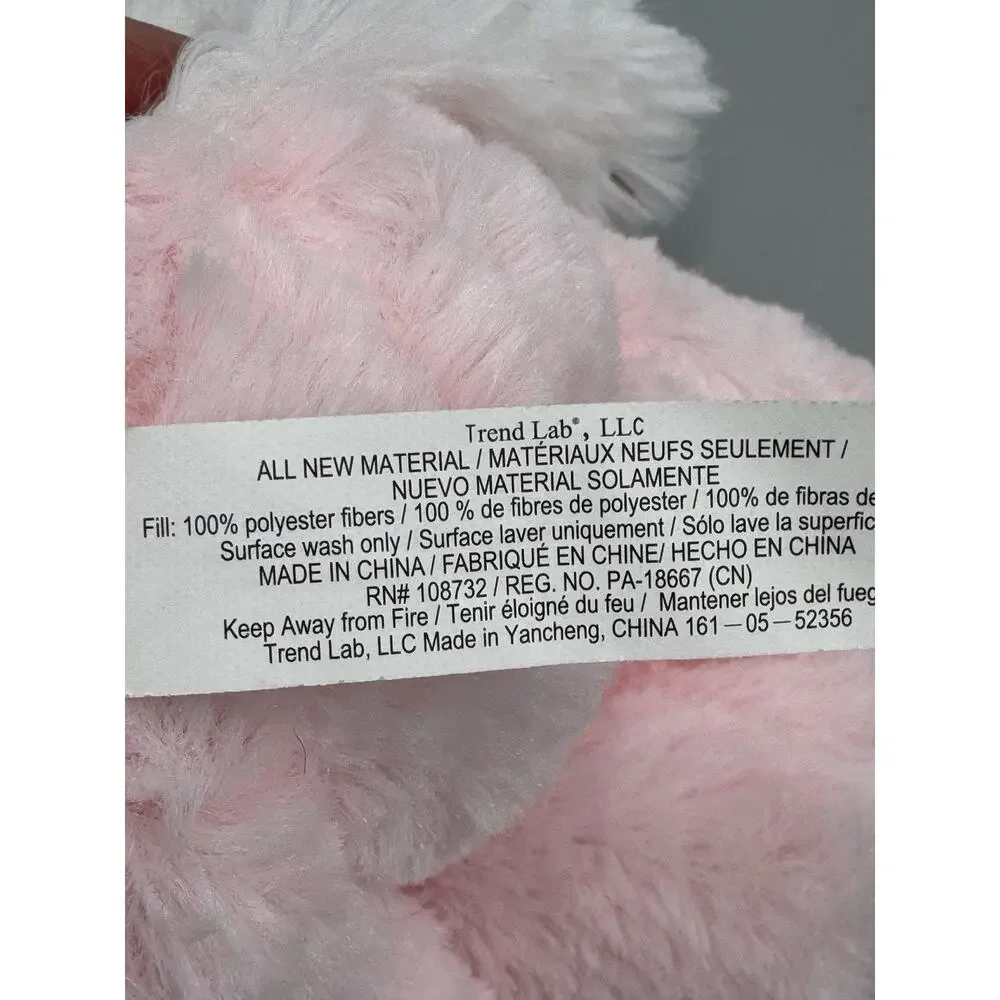 Trend Lab Pink Unicorn‎ Plush W/ Rattle And Lovey Baby Security Blanket